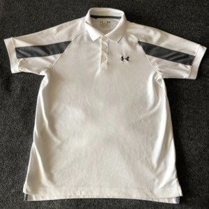 Under Armour Men's Heat Gear White Polo Shirt M